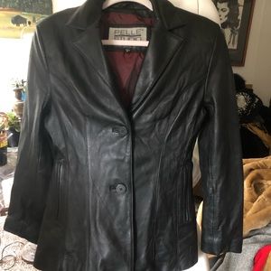 Leather jacket fitted